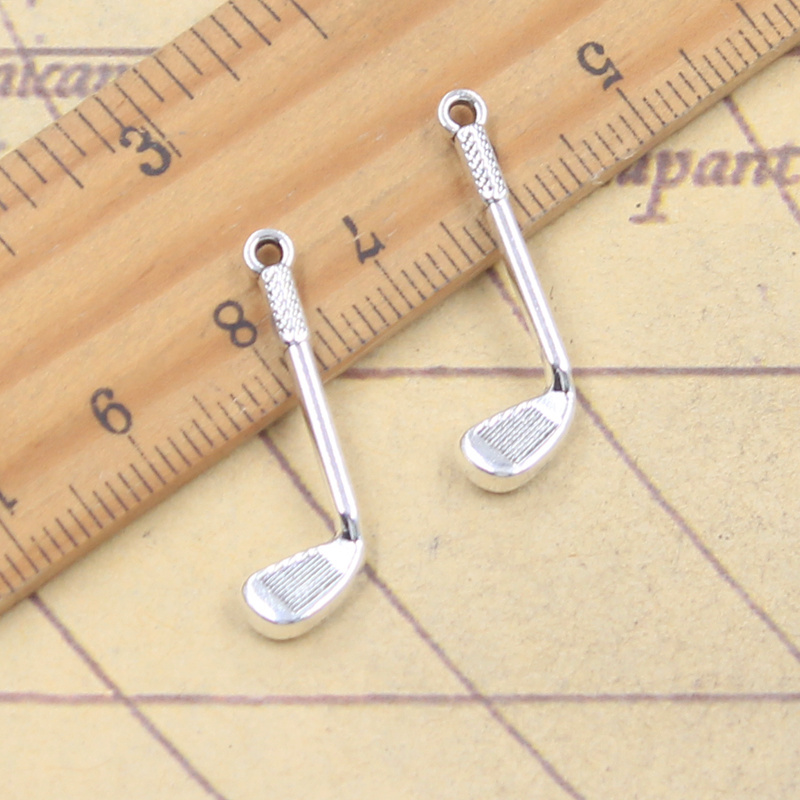 Vintage Fashion Club Photos - 20pcs Charms Golf Club 27x9 มม.โบราณเงินจี้ทํา