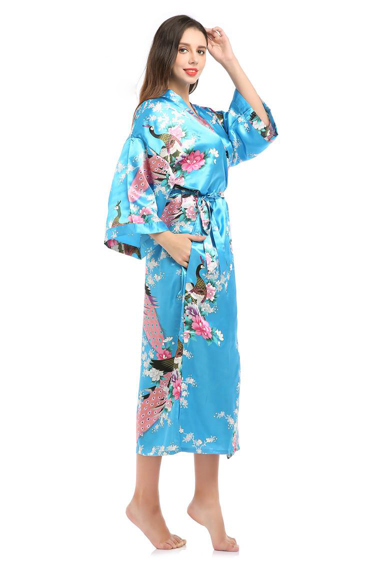 Vintage Fashion Tokyo - ญี่ปุ่นเครื่องแต่งกายอาบน้ําดอกไม้นกยูงชุดเสื้อคลุมโตเกียวแฟชั่นแนวโน้มแห่งชาติญี่ปุ่นผู้หญิงเซ็กซี่กิโมโนยูกาตะแปลกชุดราตรี