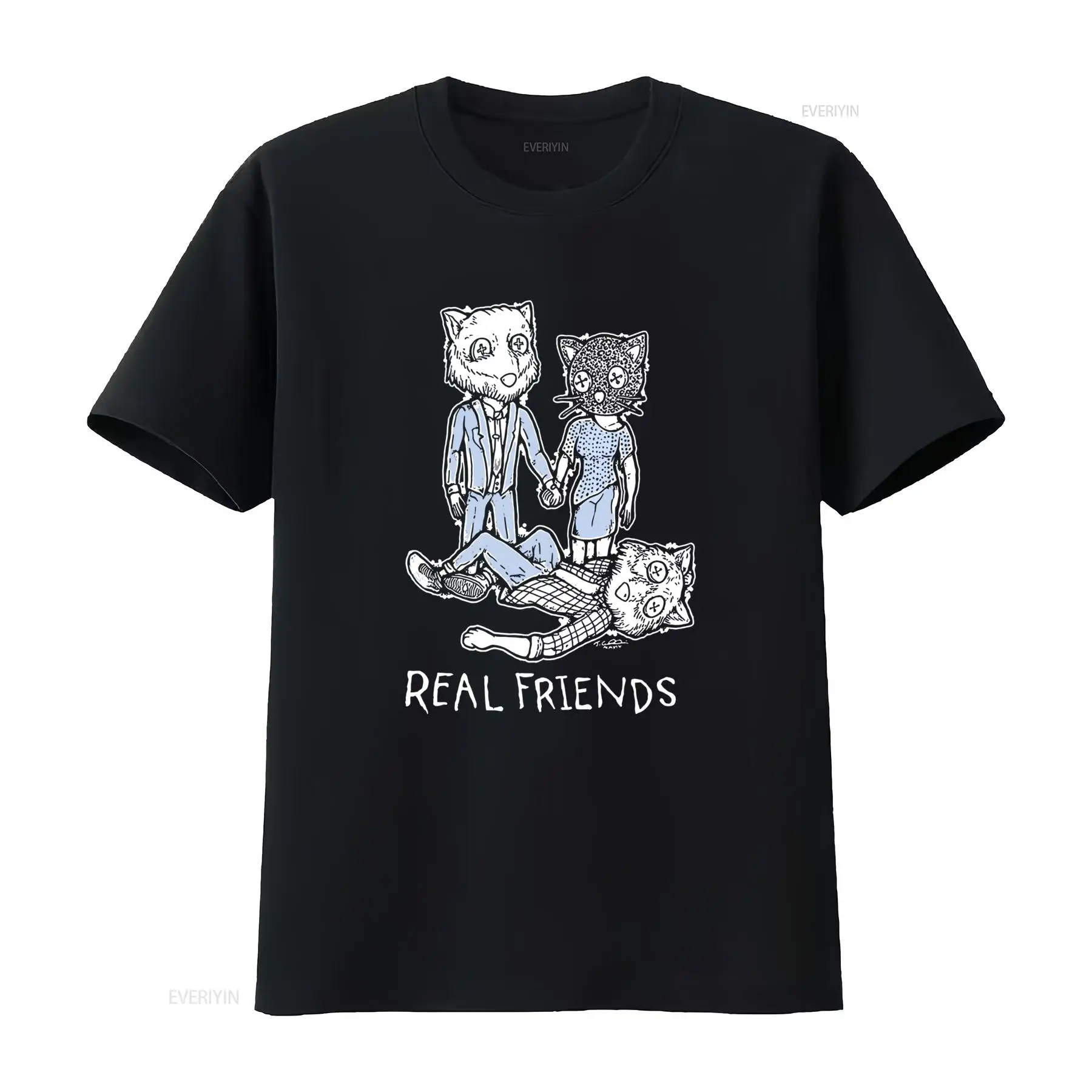 Vintage Fashion Sketches - เสื้อยืดสตรีทแวร์ลำลองลายแมว Anthropomorphic สไตล์เรโทร สเก็ตช์ รุ่น Real
