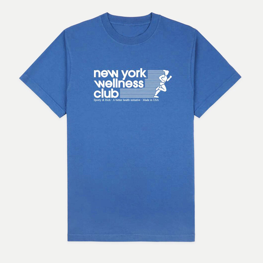 Vintage Fashion New York - เสื้อยืดพิมพ์ลายตัวอักษร New York Wellness Club สไตล์วินเทจ