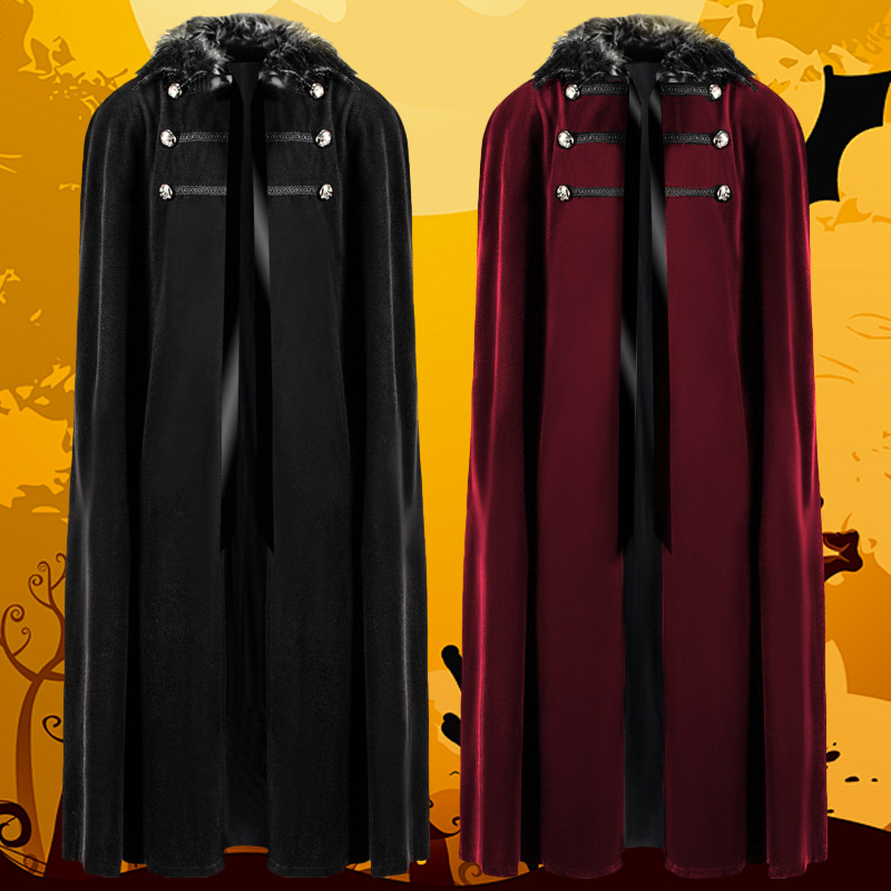 Vintage Trench Coat - เสื้อโค้ทสไตล์วินเทจสีพื้นแนวสตีมพังก์สำหรับผู้หญิง เสื้อคลุมเทรนช์โค้ท ผ้าโพลีเอสเตอร์ ไซส์ใหญ่ แฟชั่นสำหรับวันฮาโลวีน