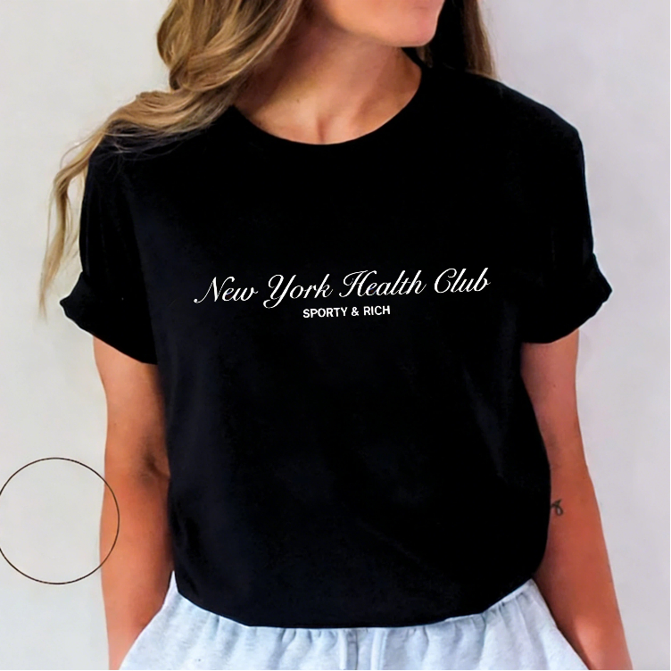 Vintage Fashion New York - เสื้อยืดผู้หญิงลายพิมพ์ตัวอักษรนิวยอร์ก เสื้อยืดผ้าฝ้ายแฟชั่นลำลองลายกราฟิกสไตล์วินเทจยุค 90 เสื้อยืดพื้นฐานสำหรับผู้หญิง
