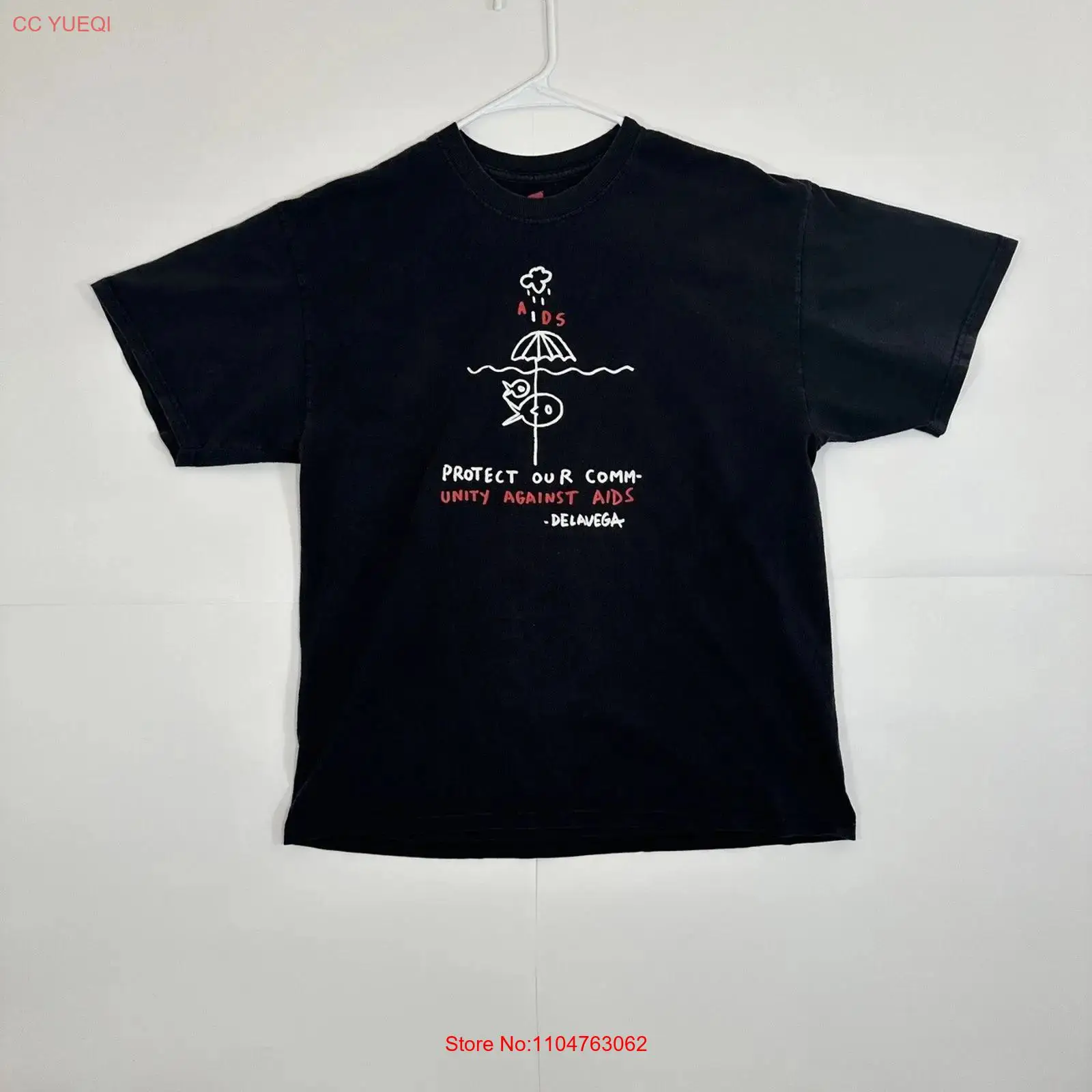 Vintage Fashion Community - เสื้อยืด Aids Stick Drawing Protect Community