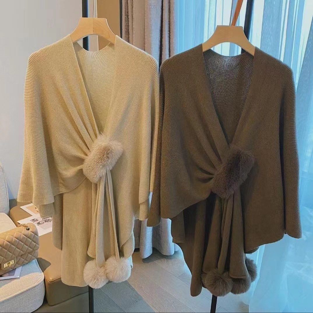 Vintage Trench Coat - เสื้อคลุมไหมพรมสไตล์วินเทจสำหรับฤดูใบไม้ร่วง ดีไซน์เก๋ไก๋ ขนฟู สไตล์ลำลอง พร้อมดีเทลผ่าข้าง ให้ความอบอุ่นในฤดูหนาว
