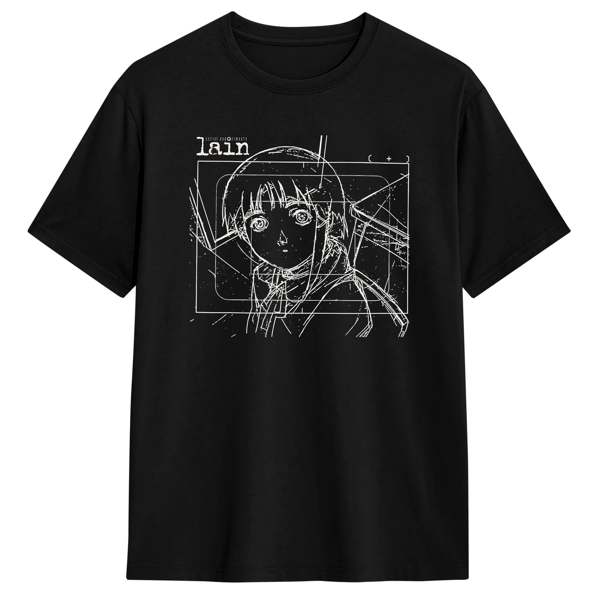 Vintage Fashion Sketches - เสื้อยืดวินเทจ Summer Lain Iwakura Sketch เสื้อยืดแฟชั่น
