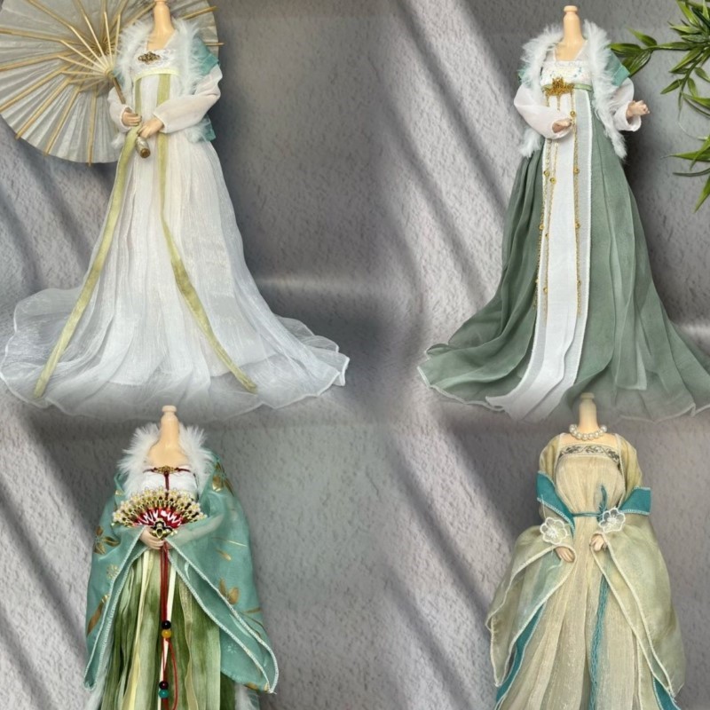 Vintage Fashion Dolls - 2025 ใหม่สร้างสรรค์ชุดตุ๊กตาวินเทจฮันฟู 30 ซม.ชุดตุ๊กตาเครื่องแต่งกายตุ๊กตาจีนวินเทจฮันฟูชุดตุ๊กตาอุปกรณ์เสริม LI093
