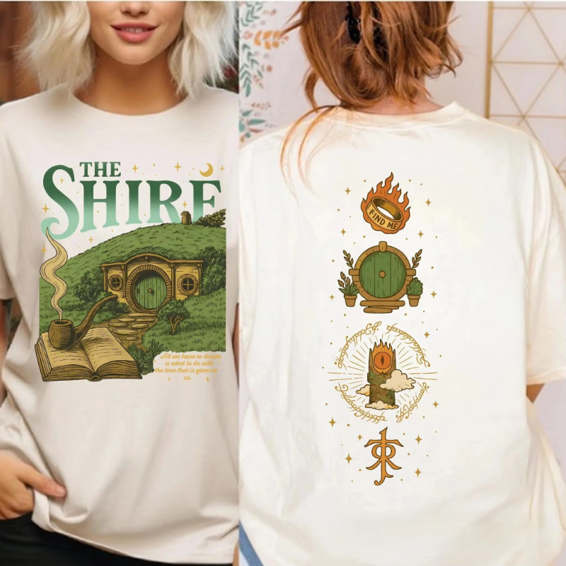 Vintage Fashion Books - Y2k แฟชั่นเสื้อยืดวินเทจเดอะลอร์ดออฟเดอะริงส์ ชีร์ PNG เสื้อยืดแฟนตาซีคนรักหนังสือเสื้อยืดฤดูร้อนเสื้อยืดโอเวอร์ไซส์