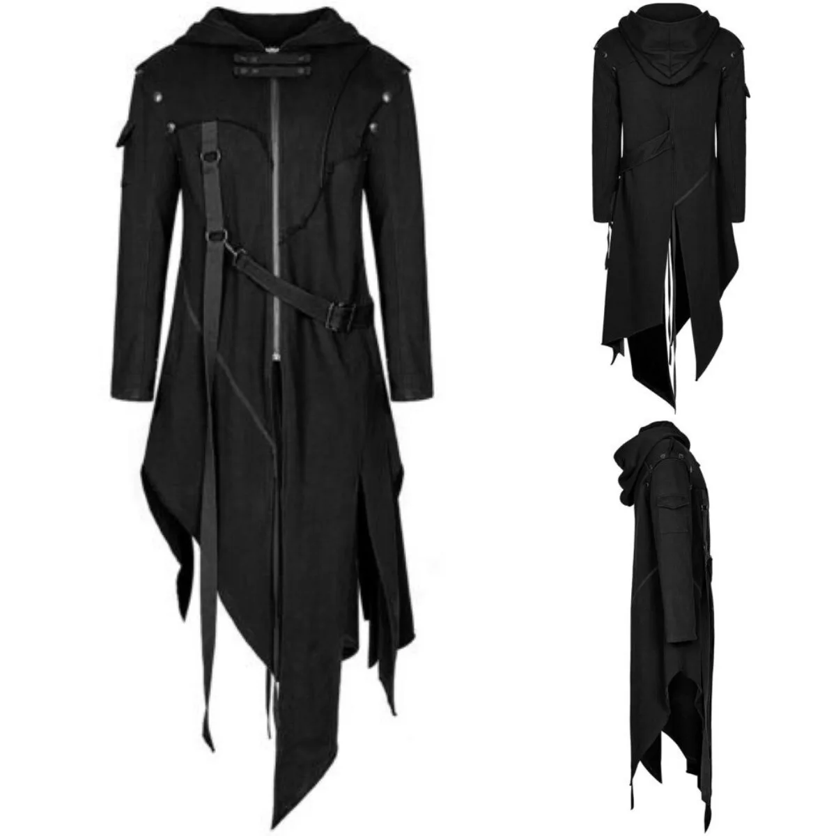 Vintage Trench Coat - เสื้อโค้ทเทรนช์สตีมพังค์ แจ็คเก็ตสไตล์กอธิค วินเทจ ยุคกลาง ยุคเรอเนซองส์ หน้ากากหมอโรคระบาด