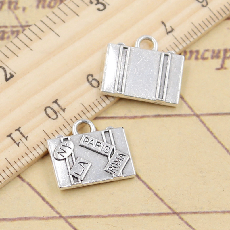 Vintage Fashion New York - 10pcs Charms กระเป๋าเดินทาง NEW YORK PARIS