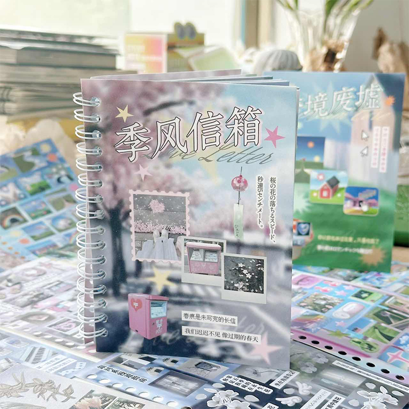 Vintage Fashion Books - สมุดสติกเกอร์ฟิล์มตัดลาย Mr. Paper Time Reshaping 30