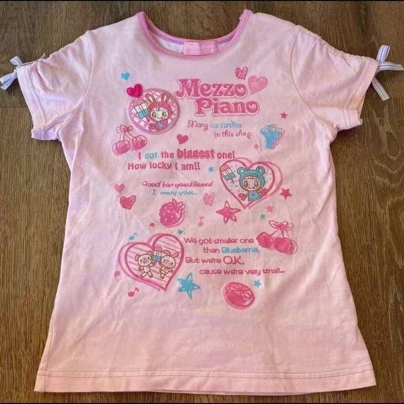 เสื้อยืดแขนสั้นสไตล์วินเทจน่าร - Vintage Fashion บทวิจารณ์และราคา