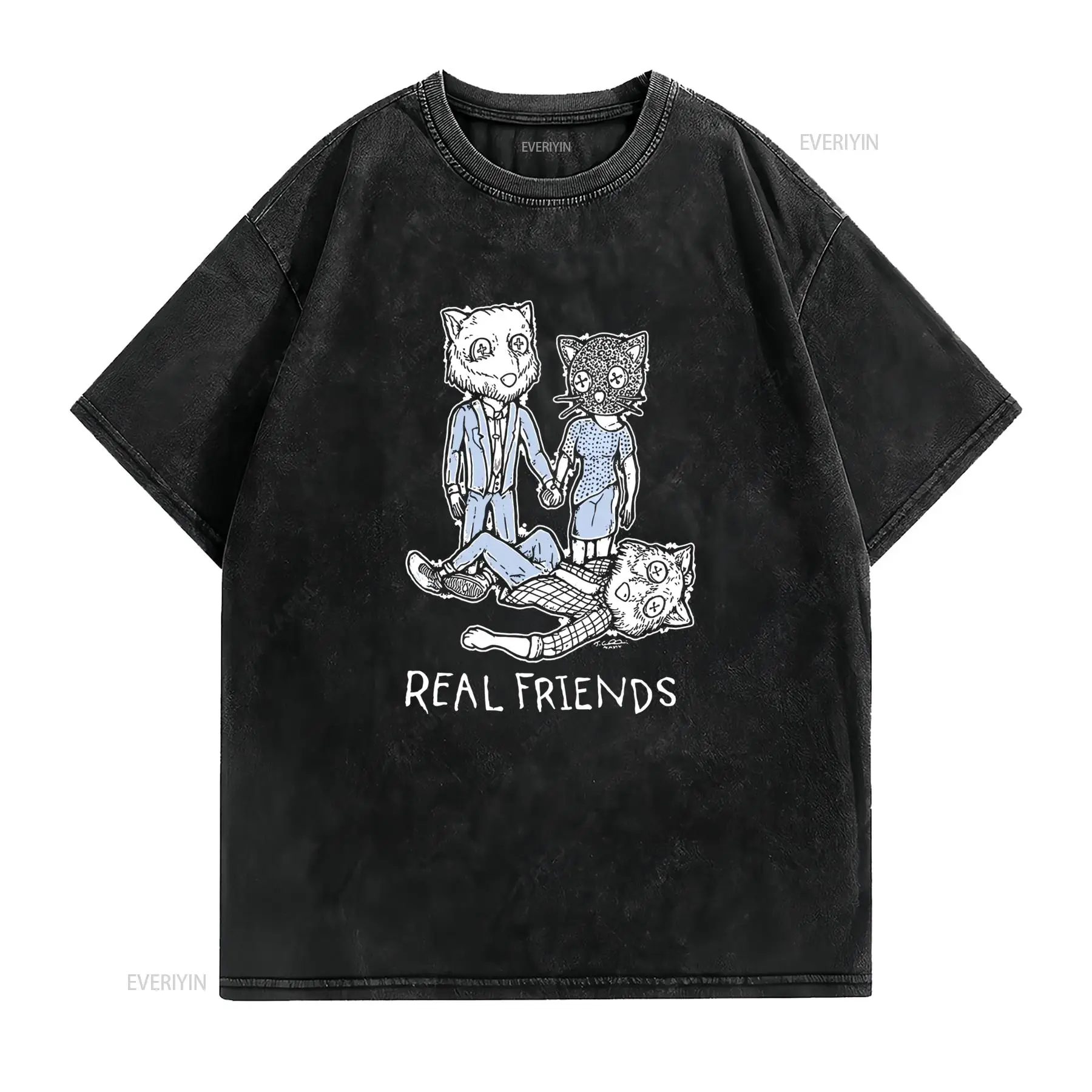 เสื้อยืดสตรีทแวร์ลำลองลายแมว A - Vintage Fashion Sketches บทวิจารณ์และราคา