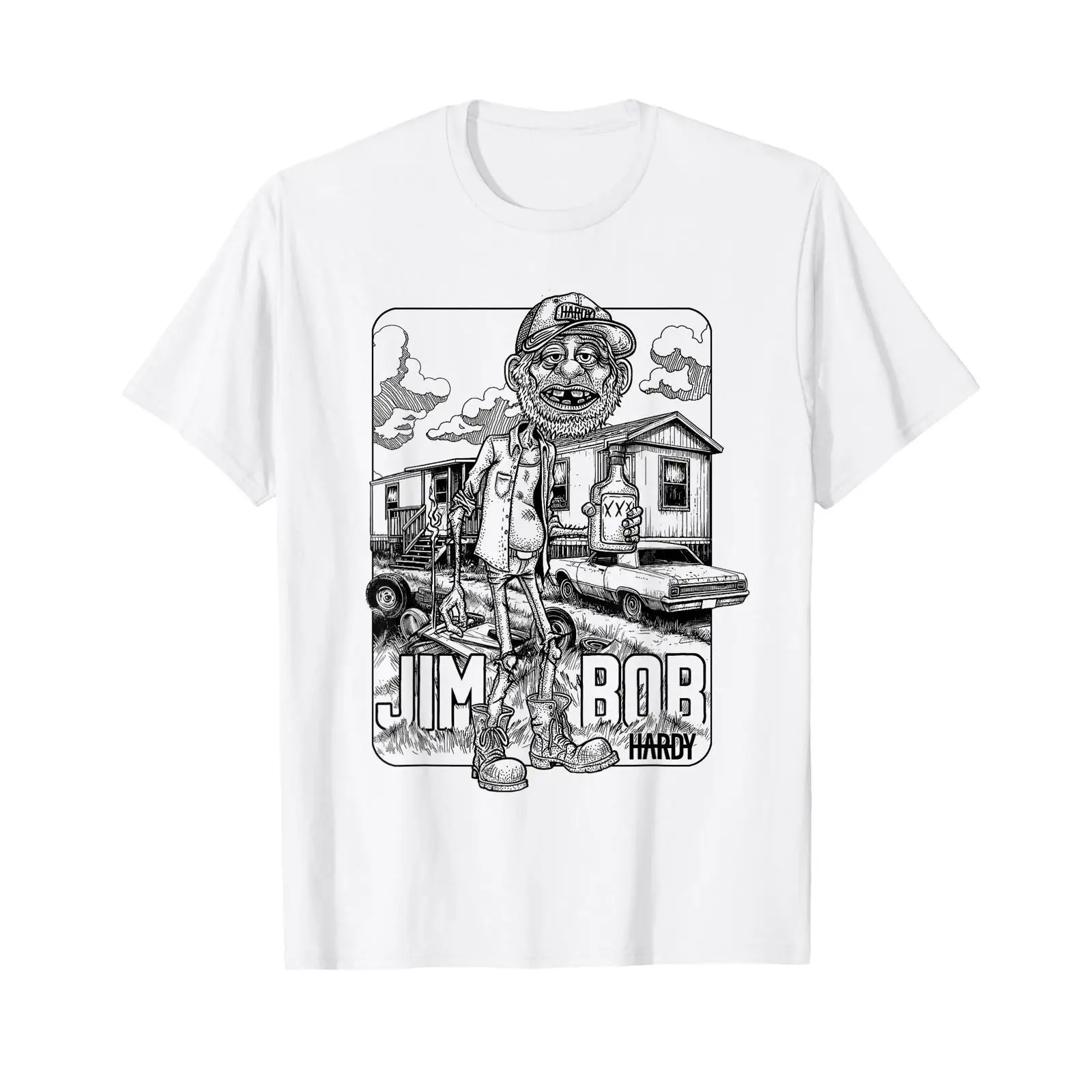 เสื้อยืดลายฮาร์ดี้ จิม บ็อบ ขอ - Vintage Fashion Ads บทวิจารณ์และราคา