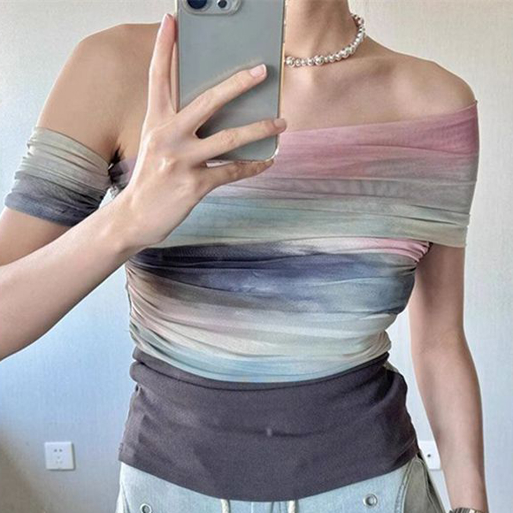 ผู้หญิงฤดูร้อนตาข่ายมัดย้อมปิด - Tie Dye Shirt Vintage บทวิจารณ์และราคา