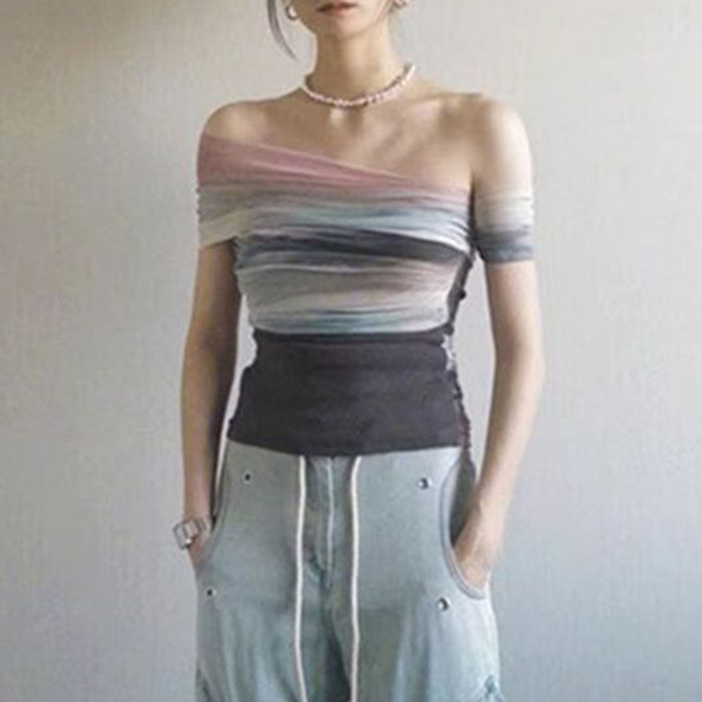 ผู้หญิงฤดูร้อนตาข่ายมัดย้อมปิด - Tie Dye Shirt Vintage บทวิจารณ์และราคา