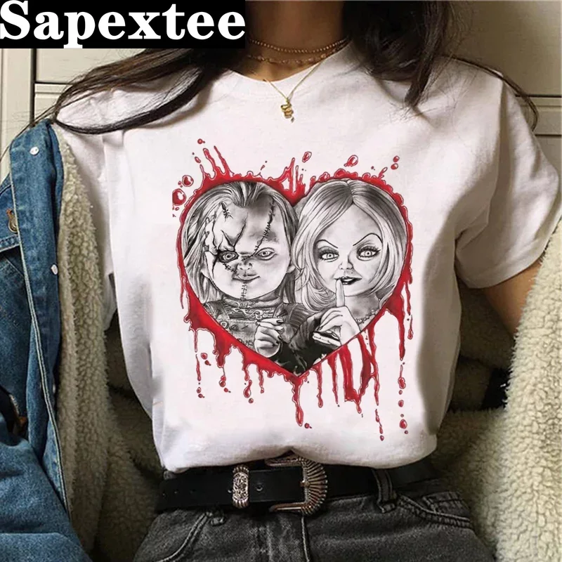 เสื้อยืด Chucky เสื้อยืดผู้หญิ - Tie Dye Shirt Vintage บทวิจารณ์และราคา