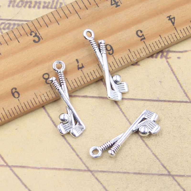 30pcs Charms Golf Club 22x8 มม - Vintage Fashion Club Photos บทวิจารณ์และราคา