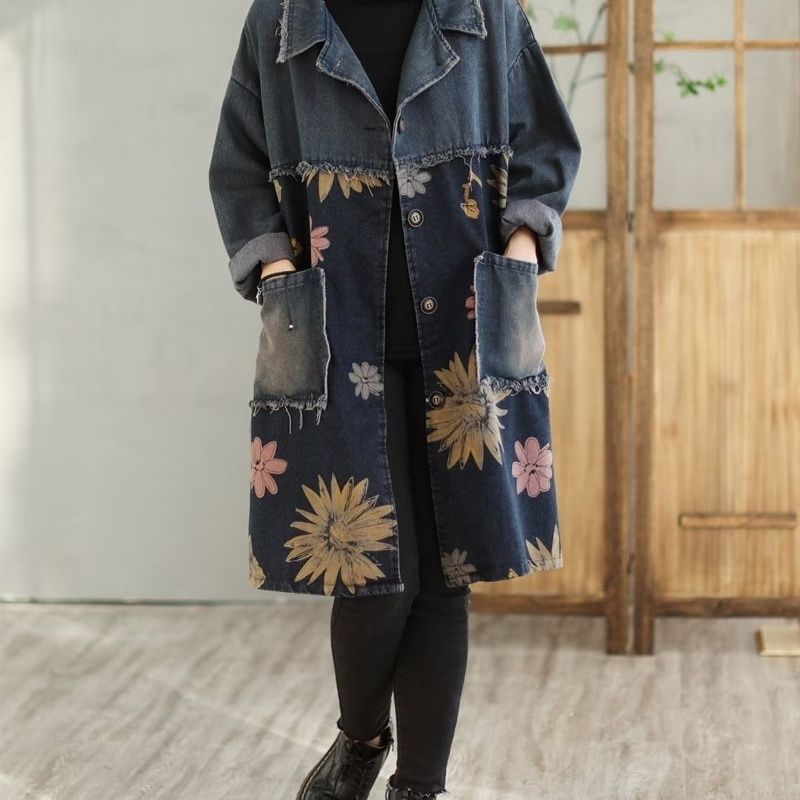 แจ็คเก็ตยีนส์ผู้หญิงแบบยาวปานก - Vintage Trench Coat บทวิจารณ์และราคา