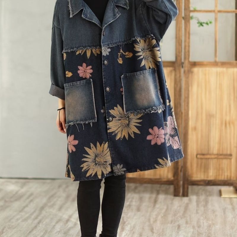 แจ็คเก็ตยีนส์ผู้หญิงแบบยาวปานก - Vintage Trench Coat บทวิจารณ์และราคา