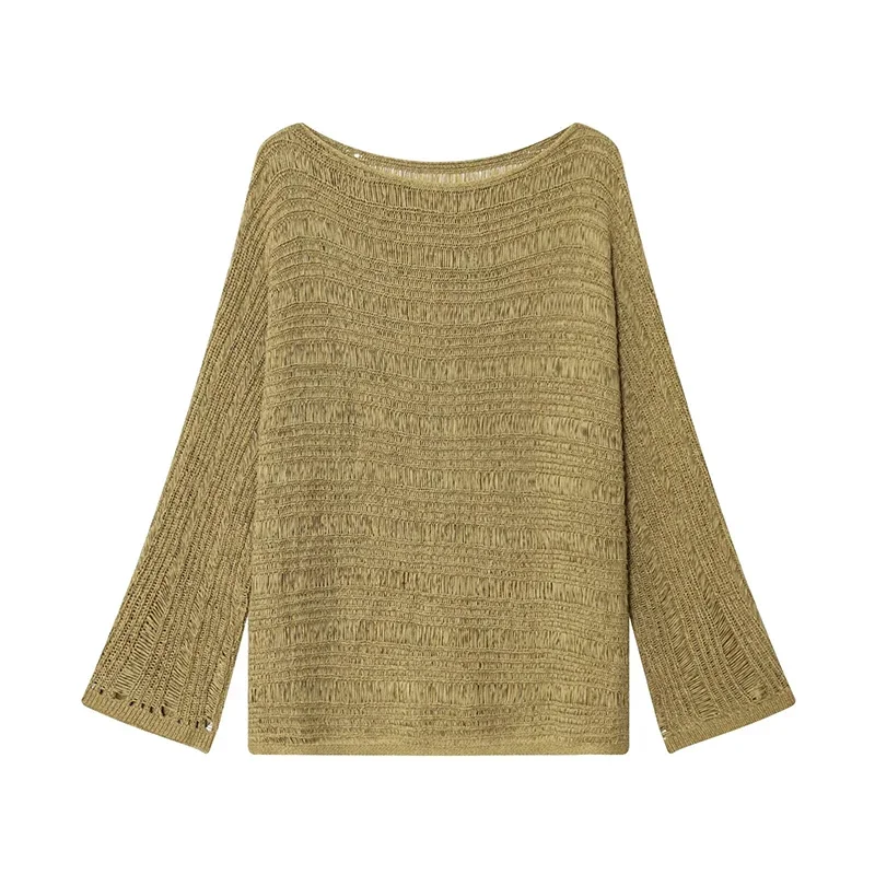เสื้อสเวตเตอร์ถักคอเรือสไตล์วิ - Vintage Fashion บทวิจารณ์และราคา