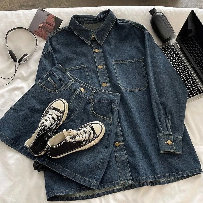 ชุดกระโปรงยีนส์ Y2K: เสื้อแจ็ค - Vintage Fashion บทวิจารณ์และราคา
