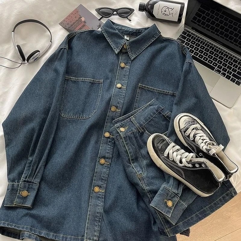 ชุดกระโปรงยีนส์ Y2K: เสื้อแจ็ค - Vintage Fashion บทวิจารณ์และราคา