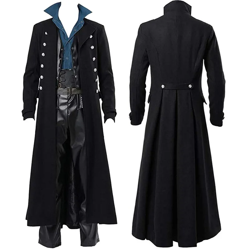 ชุดคอสเพลย์โจรสลัดยุคกลางสำหรั - Vintage Trench Coat บทวิจารณ์และราคา