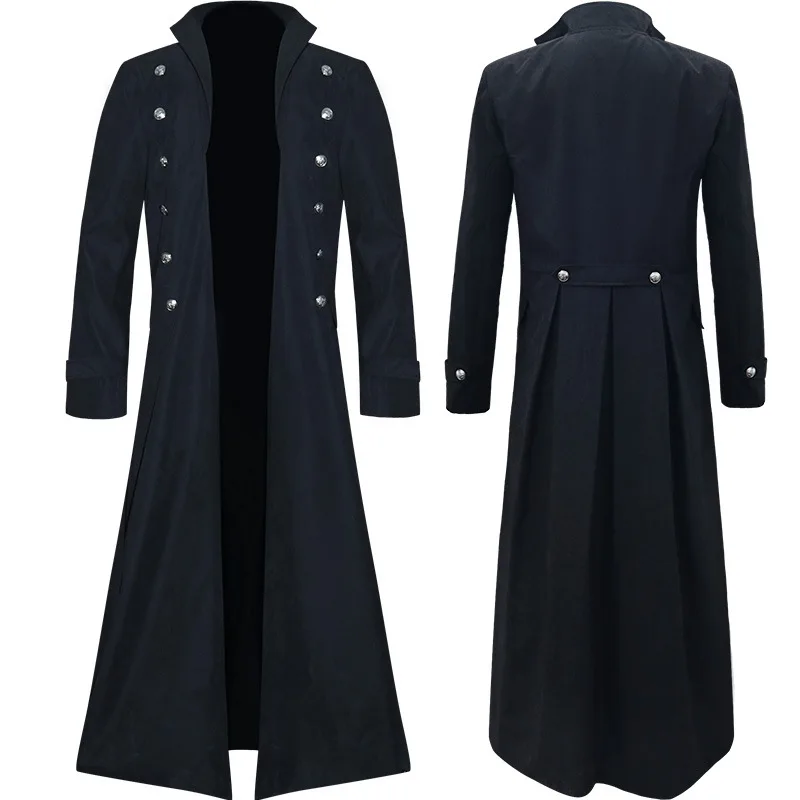 ผู้ชายยุคกลางสไตล์อังกฤษ Punk  - Vintage Trench Coat บทวิจารณ์และราคา