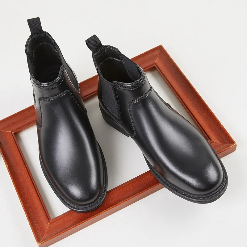 รองเท้าบูทหนังผู้ชายสไตล์วินเท - Vintage Fashion Mens บทวิจารณ์และราคา