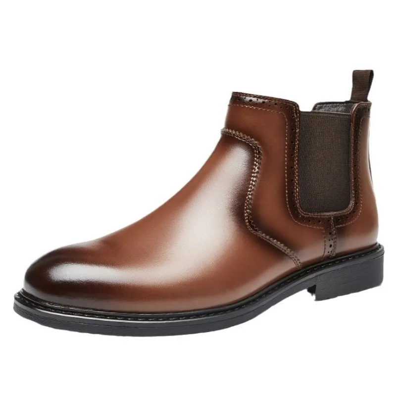 รองเท้าบูทหนังผู้ชายสไตล์วินเท - Vintage Fashion Mens บทวิจารณ์และราคา