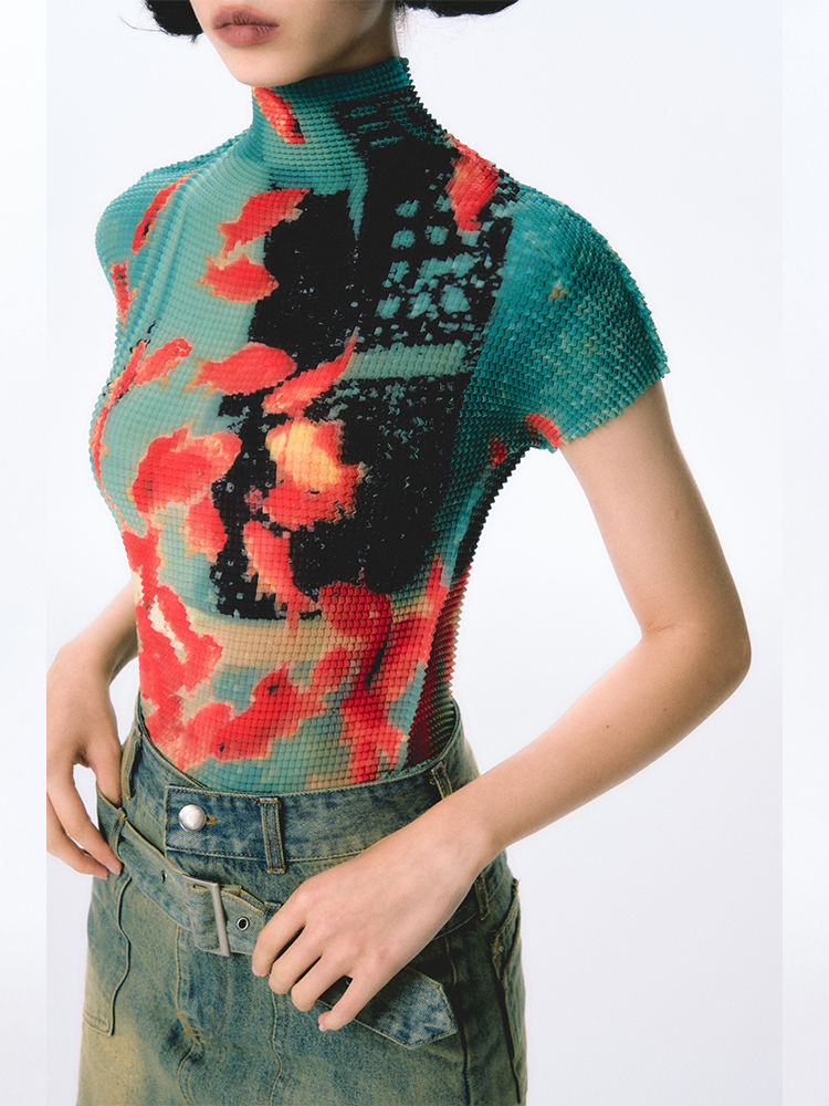 Onalippaจีบปลาทองยืดหยุ่นเสื้อ - Tie Dye Shirt Vintage บทวิจารณ์และราคา