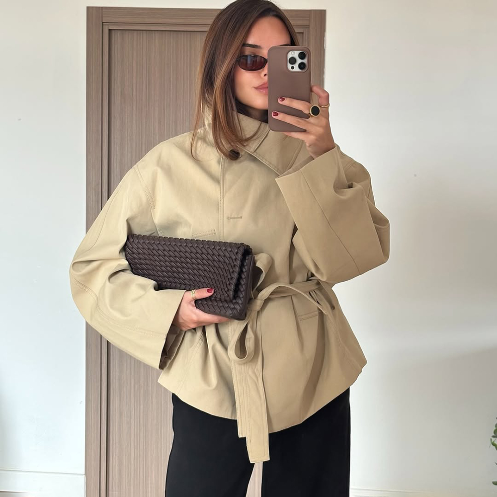ชุดเซ็ตเสื้อคลุมเทรนช์โค้ทผ้าล - Vintage Trench Coat บทวิจารณ์และราคา