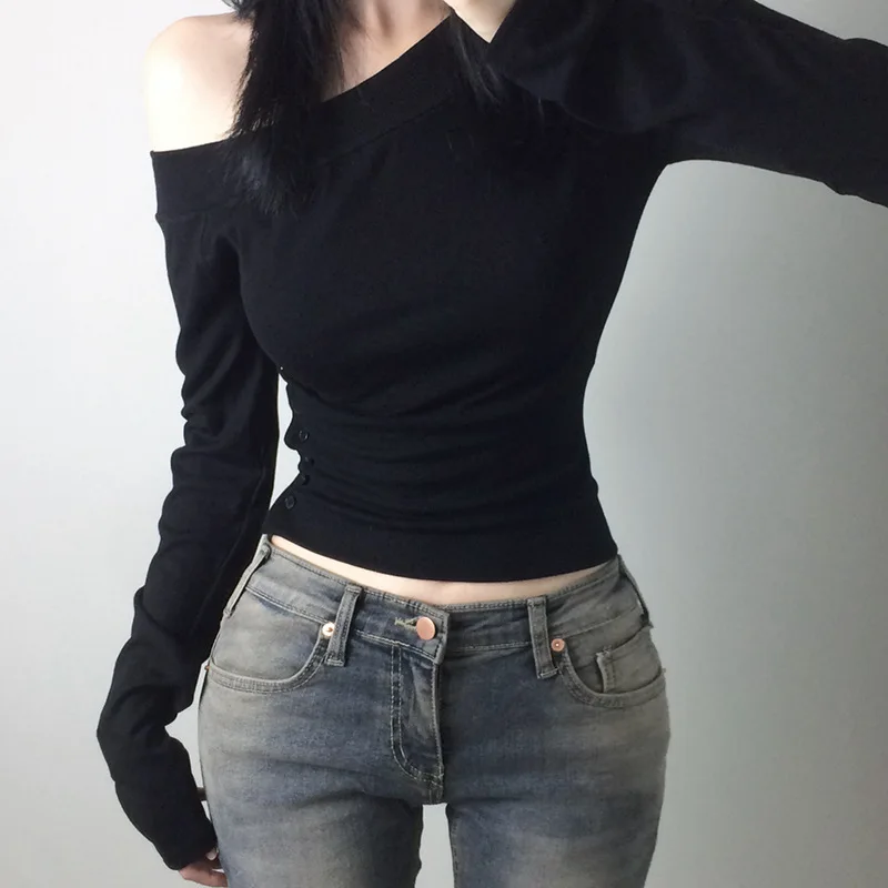 Y2K เสื้อยืดติดกระดุมสไตล์วินเ - Vintage Fashion บทวิจารณ์และราคา