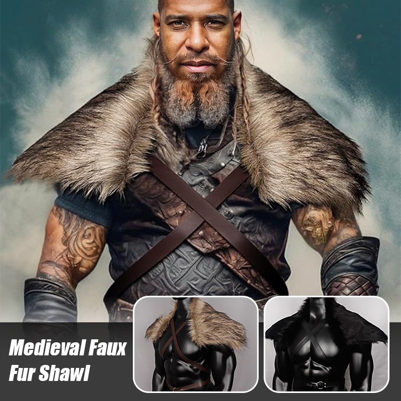 Man ยุคกลาง Faux Fur Cape ไหล่ - Vintage Trench Coat บทวิจารณ์และราคา
