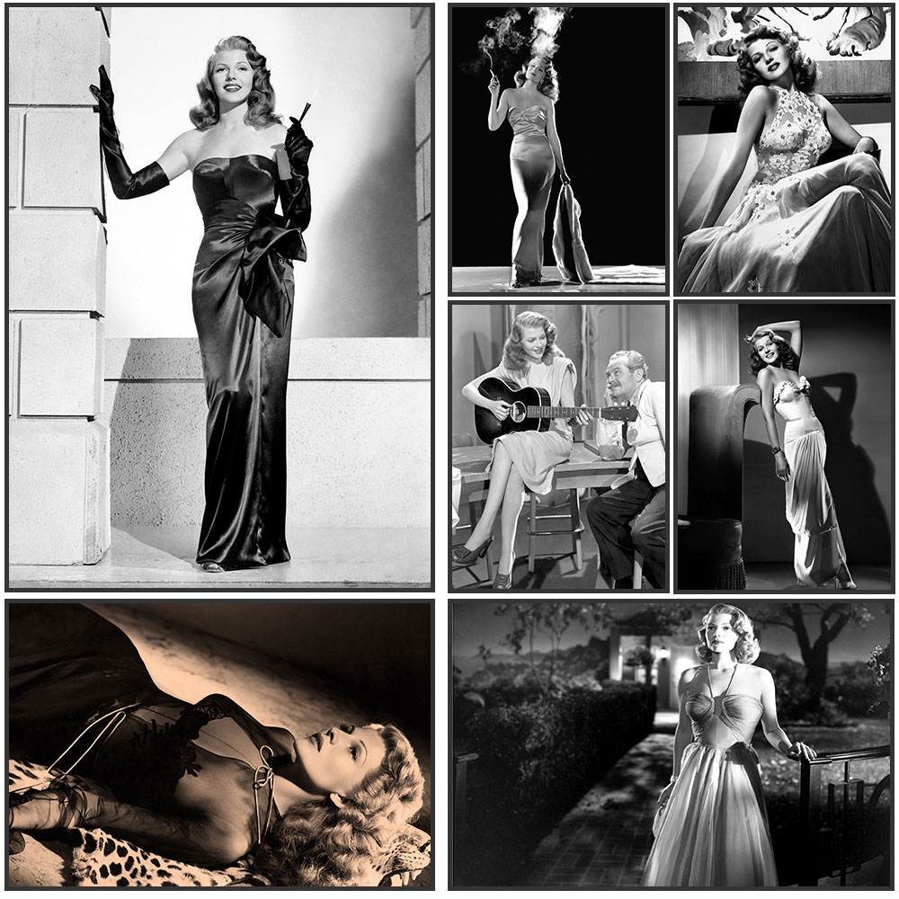 Rita Hayworth โปสเตอร์,สีดําแล - Vintage Fashion Sketches บทวิจารณ์และราคา