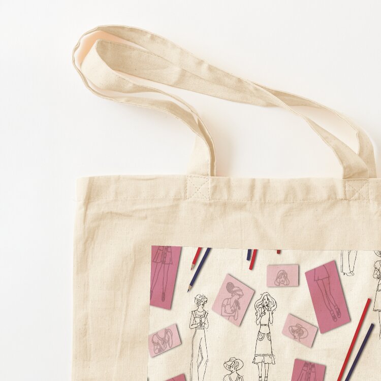 กระเป๋าผ้าแคนวาสลายแฟชั่นวินเท - Vintage Fashion Plates Toy บทวิจารณ์และราคา